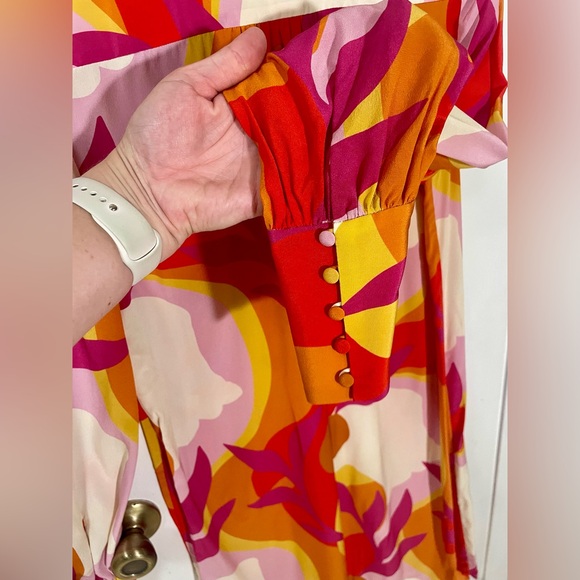 REBECCA VALLANCE Dress Size US 6 NWT New Paradise Silk Colorful Luxury Modern - Picture 4 of 10